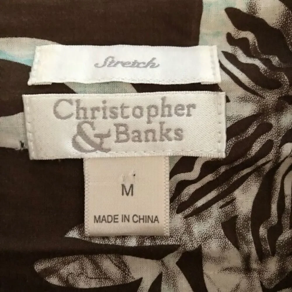 Christopher & Banks Women's Medium Tan Khaki‎ Button-down Jacket
